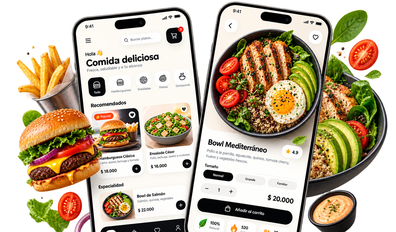 Diseño de app de restaurante